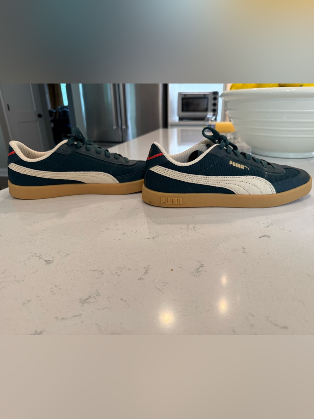 Puma Club II Era Retro Run Men's Dark Green & White Sneakers